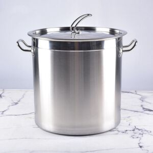 Nồi inox công nghiệp ATMAX AT-NCN100 (100L, inox 201, đáy liền 5 lớp ~ 4 ly, thân 1 ly, 50x50cm)