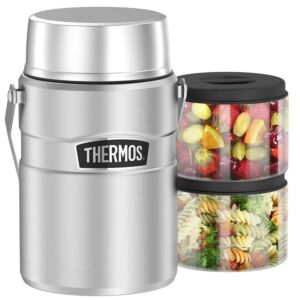 Cặp lồng giữ nhiệt cao cấp Thermos Stainless King, dung tích 1,2 lít, chất liệu an toàn
