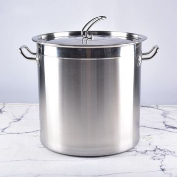 Nồi inox công nghiệp ATMAX AT-NCN100 (100L, inox 201, đáy liền 5 lớp ~ 4 ly, thân 1 ly, 50x50cm)
