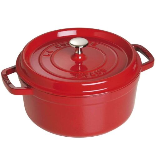 noi gang Staub La Cocotte round 24cm Cherry Red cua phap